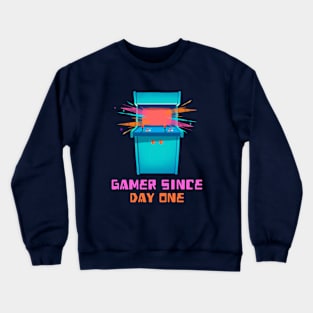 Gamer Since Day One - Retro Crewneck Sweatshirt